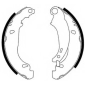 Комплект тормозных колодок задний для PEUGEOT 206(2A/C,2E/K,T3E) <b>FERODO FSB576</b>