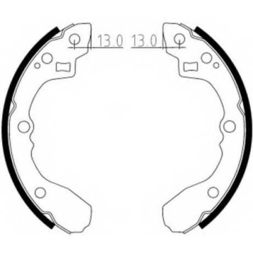 Комплект тормозных колодок задний для KIA RIO(DC,DC#) <b>FERODO FSB612</b>