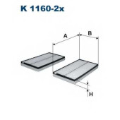 Фильтр салонный FILTRON K1160-2x