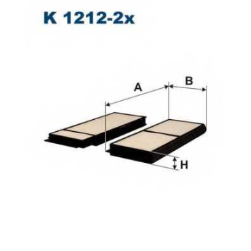 Фильтр салонный FILTRON K1212-2x
