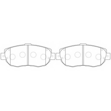 Колодки тормозные дисковые передний для LEXUS GS, IS SportCross, IS, LS, SC / TOYOTA ALTEZZA GITA, ALTEZZA, ARISTO, CHASER, CRESTA, CROWN, MAJESTA, MARK, SUPRA, VEROSSA <b>FIT FP0619</b>