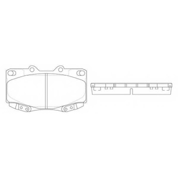 Колодки тормозные дисковые передний для TOYOTA FORTUNER(GGN5#, GGN6#, KUN5#, KUN6#, LAN5#, TGN5#, TGN6#), HILUX(GGN#, KUN#, LAN#, TGN#) <b>FIT FP0799</b>