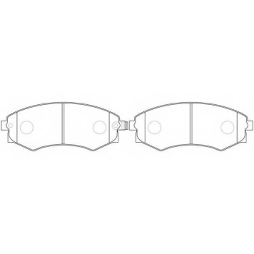 Колодки тормозные дисковые передний для HYUNDAI COUPE, ELANTRA, LANTRA, MATRIX, SONATA / KIA JOICE, MAGENTIS / NISSAN PRAIRIE <b>FIT FP0887</b>