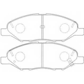 Колодки тормозные дисковые передний для NISSAN BLUEBIRD SYLPHY(G10,G11), CUBE(Z11), LATIO, MICRA(K11), NOTE(E11), TIIDA(C11X) <b>FIT FP1345</b>