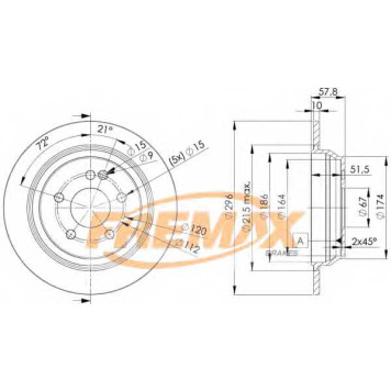 Тормозной диск FREMAX BD-0416