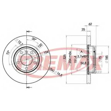 Тормозной диск FREMAX BD-2217