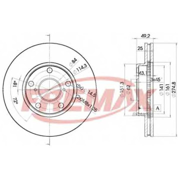 Тормозной диск FREMAX BD-2878