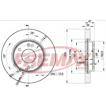 Тормозной диск FREMAX BD-3290