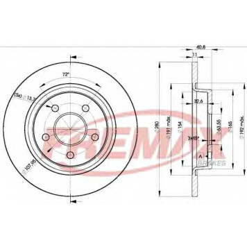 Тормозной диск FREMAX BD-3962