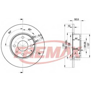 Тормозной диск FREMAX BD-4070