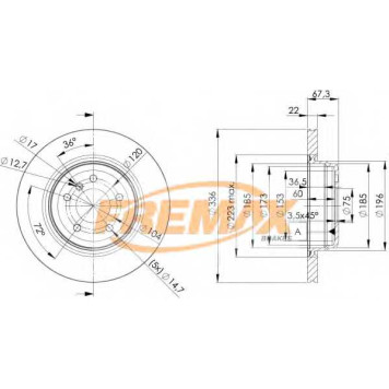 Тормозной диск FREMAX BD-4655