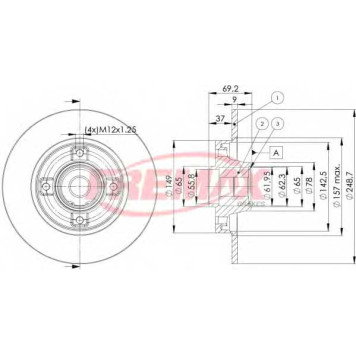 Тормозной диск FREMAX BD-4745
