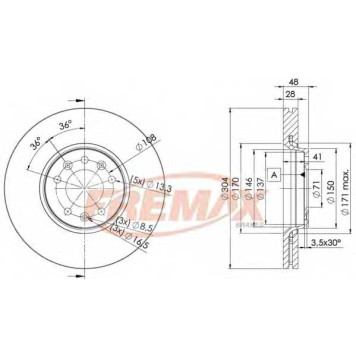 Тормозной диск FREMAX BD-4755