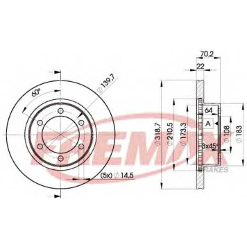 Тормозной диск FREMAX BD-5210