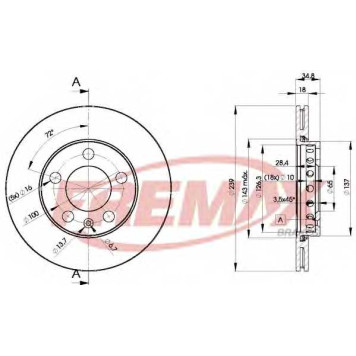 Тормозной диск FREMAX BD-5308