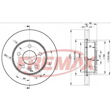 Тормозной диск FREMAX BD-6380