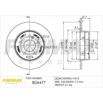 Тормозной диск FREMAX BD-6477