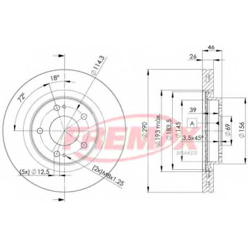 Тормозной диск FREMAX BD-7031