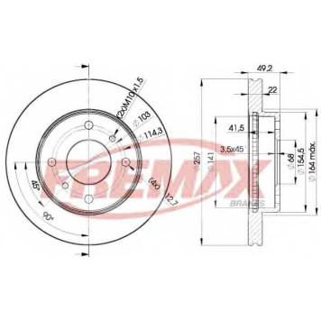 Тормозной диск FREMAX BD-7101