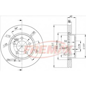 Тормозной диск FREMAX BD-7360