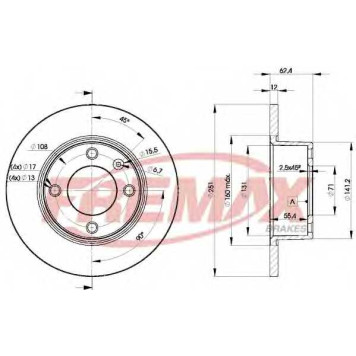 Тормозной диск FREMAX BD-7812