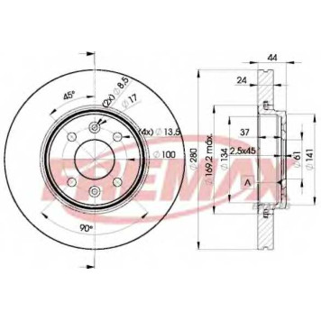 Тормозной диск FREMAX BD-7829