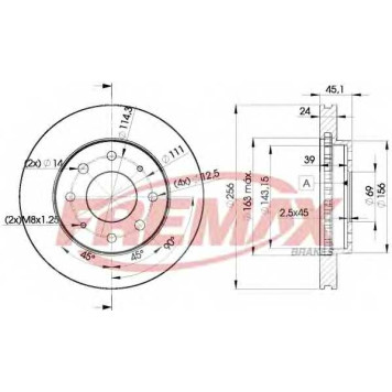 Тормозной диск FREMAX BD-8107
