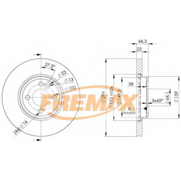 Тормозной диск FREMAX BD-8570