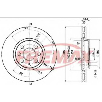 Тормозной диск FREMAX BD-9007