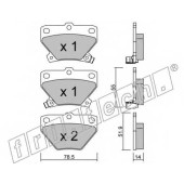 Колодки тормозные дисковые для TOYOTA CELICA, COROLLA, PRIUS, YARIS <b>fri.tech. 439.0 / 23521</b>