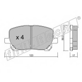 Колодки тормозные дисковые для TOYOTA AVENSIS(#ACM2#,#CLM2#) <b>fri.tech. 442.0 / 23836</b>