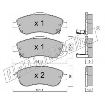 Колодки тормозные дисковые для HONDA CR(RE) <b>fri.tech. 805.0 / 24638</b>