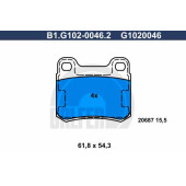 Колодки тормозные дисковые для MERCEDES (W124), 190(W201), C(W202), COUPE(C124), E(C124,W124) <b>GALFER B1.G102-0046.2 / G1020046</b>