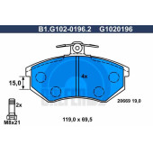 Колодки тормозные дисковые для AUDI 100, 200, 80, 90, A4, CABRIOLET, COUPE, QUATTRO <b>GALFER B1.G102-0196.2 / G1020196</b>