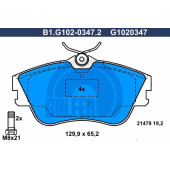 Колодки тормозные дисковые для VW TRANSPORTER(70XA, 70XB, 70XC, 70XD, 7DB, 7DK, 7DW) <b>GALFER B1.G102-0347.2 / G1020347</b>