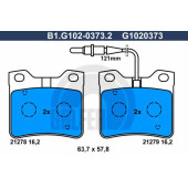 Колодки тормозные дисковые для PEUGEOT 406(8B,8C,8E/F) <b>GALFER B1.G102-0373.2 / G1020373</b>