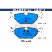 Колодки тормозные дисковые для BMW 5(E39) <b>GALFER B1.G102-0415.2 / G1020415</b>
