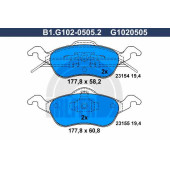 Колодки тормозные дисковые для FORD FOCUS(DAW,DBW,DFW,DNW) <b>GALFER B1.G102-0505.2 / G1020505</b>