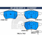 Колодки тормозные дисковые для FORD GALAXY(WGR) / VW SHARAN(7M6,7M8,7M9) <b>GALFER B1.G102-0557.2 / G1020557</b>