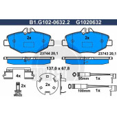 Колодки тормозные дисковые для MERCEDES E(S211,W211) <b>GALFER B1.G102-0632.2 / G1020632</b>