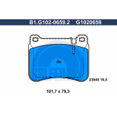 Колодки тормозные дисковые для MERCEDES C(CL203,S203,W203), CLC(CL203), CLK(A209,C209), SLK(R171) <b>GALFER B1.G102-0659.2 / G1020659</b>