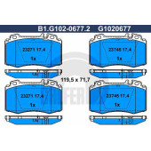 Колодки тормозные дисковые для MERCEDES C(CL203,S203,W203), CLK(A209,C209), CLS(C219), E(S211,W211), S(W220), SL(R230), SLK(R171) <b>GALFER B1.G102-0677.2 / G1020677</b>