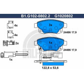 Колодки тормозные дисковые для FORD TRANSIT TOURNEO, TRANSIT <b>GALFER B1.G102-0802.2 / G1020802</b>