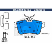 Колодки тормозные дисковые для CITROEN C4(B7), DS4, DS5 / PEUGEOT 3008, 308(4A#,4C#), 5008, 508, RCZ <b>GALFER B1.G102-0946.2 / G1020946</b>