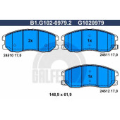 Колодки тормозные дисковые для CHEVROLET CAPTIVA(C100,C140) / OPEL ANTARA <b>GALFER B1.G102-0979.2 / G1020979</b>