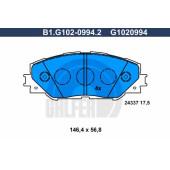 Колодки тормозные дисковые для TOYOTA AURIS, PRIUS PLUS, RAV 4 <b>GALFER B1.G102-0994.2 / G1020994</b>