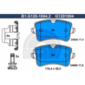 Колодки тормозные дисковые для AUDI A4(8K2,8K5,8KH,B8), A5(8F7,8T3,8TA), Q5(8R) <b>GALFER B1.G120-1004.2 / G1201004</b>