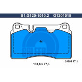 Колодки тормозные дисковые для AUDI A3(8PA), TT(8J3,8J9) / VW TOUAREG(7L6,7L7,7LA,7P5) <b>GALFER B1.G120-1010.2 / G1201010</b>