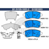 Колодки тормозные дисковые для DAIHATSU MATERIA(M4#), SIRION(M3#) / FORD FIESTA / MAZDA 2(DE) / SUBARU JUSTY <b>GALFER B1.G120-1053.2 / G1201053</b>