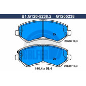 Колодки тормозные дисковые для CHRYSLER VOYAGER(RG,RS) / JEEP CHEROKEE(KJ) <b>GALFER B1.G120-5238.2 / G1205238</b>